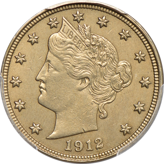 Five U.S. coins certified by PCGS