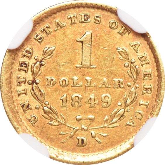 1849-D NGC AU-53
