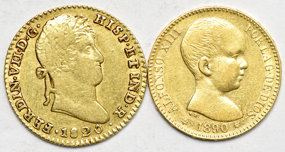 Multiple - Eight gold coins