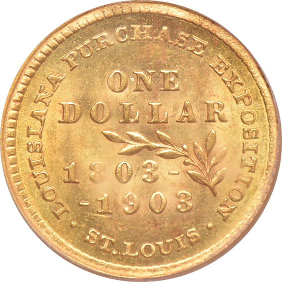 1903 $1 Louisiana Purchase Jefferson PCGS MS-63