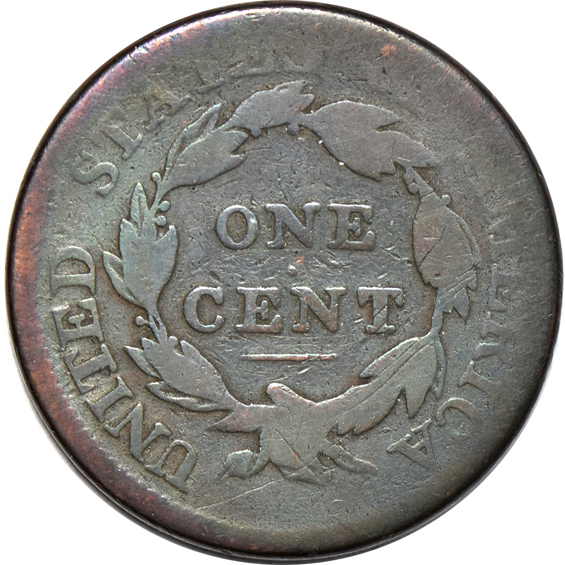 Eighty-three large cents in a Dansco album