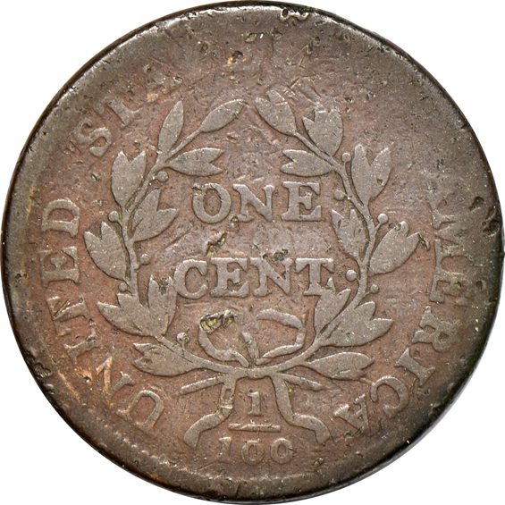 Eighty-three large cents in a Dansco album
