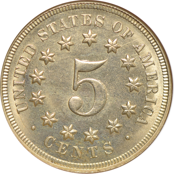 1867 No Rays NGC MS-65 (no line) CAC