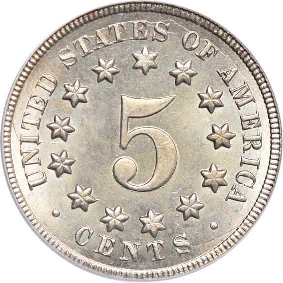 1869 PCGS MS-65 (green label) CAC