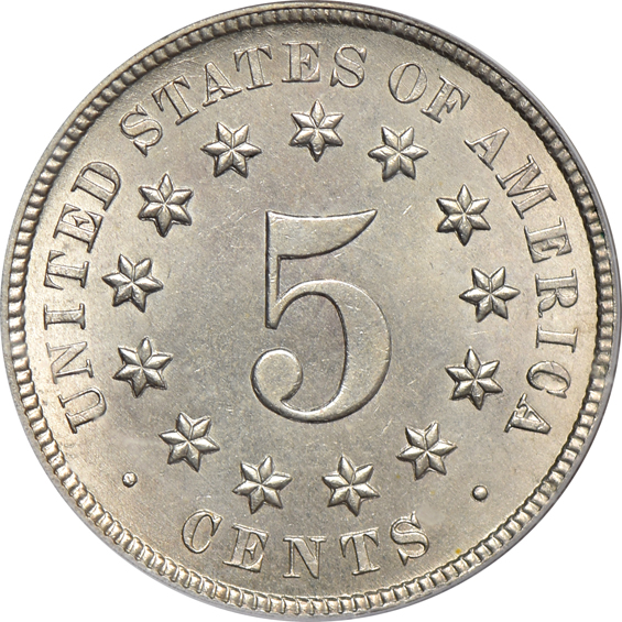 1870 PCGS MS-65 (green label) CAC