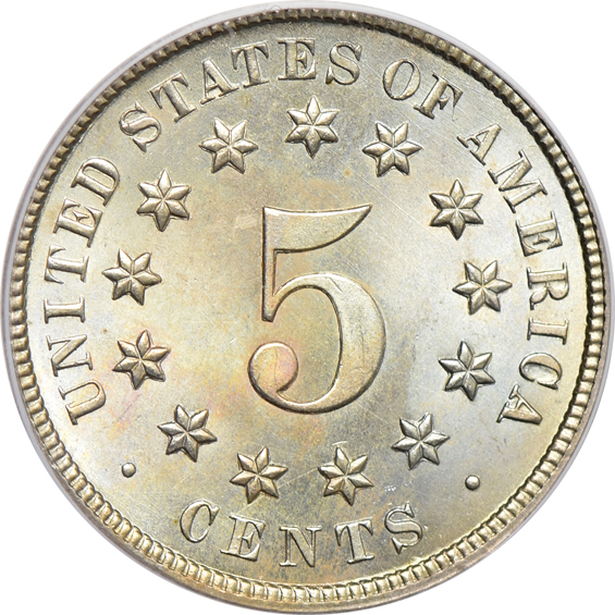 1871 PCGS MS-65 (green label) CAC