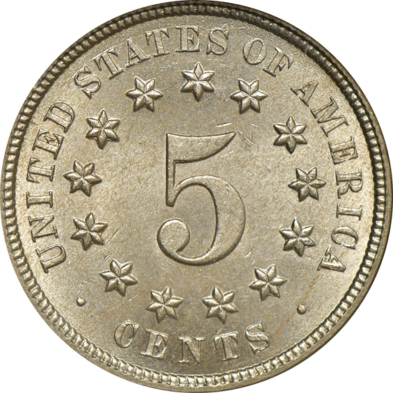 1873 NGC MS-65 (no line) CAC