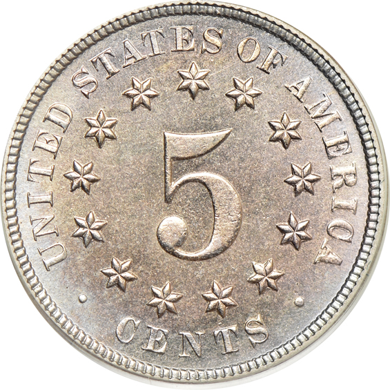 1874 PCGS MS-65 (green label)