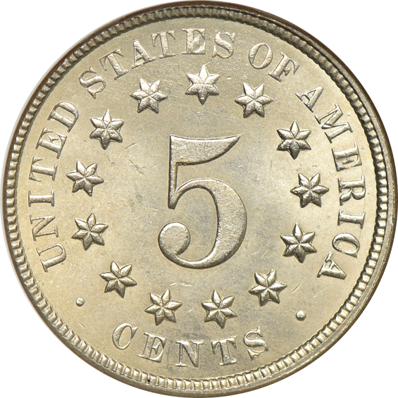 1875 NGC MS-65 (no line) CAC