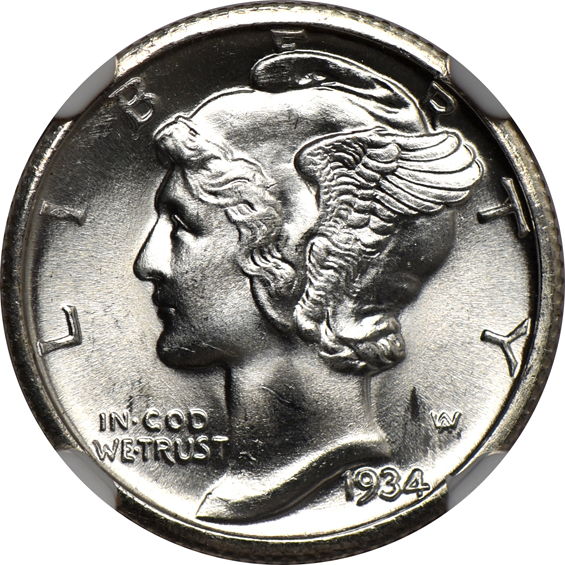 1934 through 1937, all four NGC MS-66