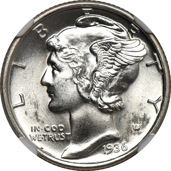 1935, 1936, and 1937, all NGC MS-66 FB