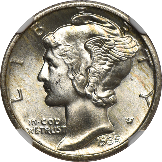 Seven 1935 NGC MS-66