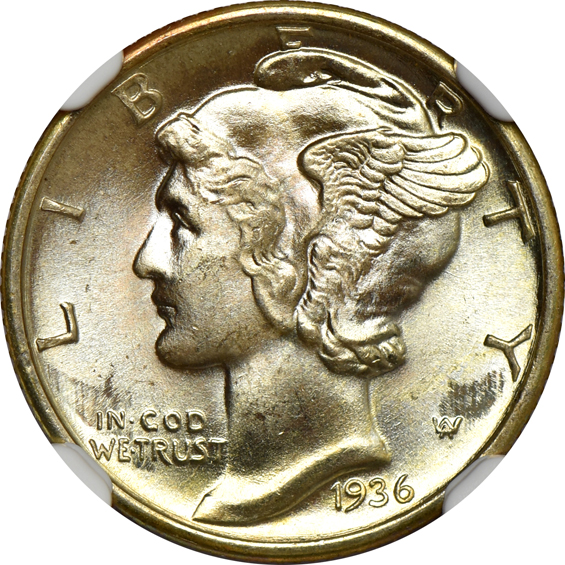 Twelve 1936 NGC MS-65 FB