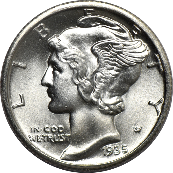 Collection of 100 Mercury dimes