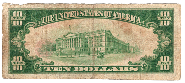 1929 $10 Type 1 - Northwood, ND Charter #9754 - VG