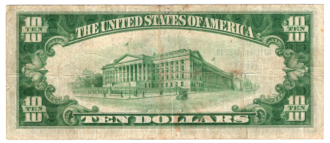 1929 $10 Type 2 - Reno, NV Charter #7038 - F