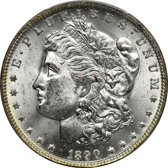 Two 1890-O (MS-60, MS-62) and two 1892-O (MS-61, MS-62+) all PCGS