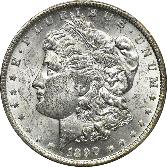 Two 1890-O (MS-60, MS-62) and two 1892-O (MS-61, MS-62+) all PCGS