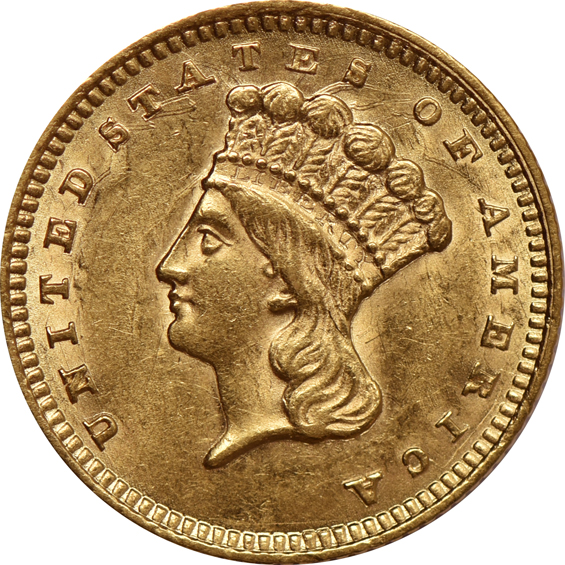 Thirteen gold dollars, plus a 1904 Liberty double-eagle