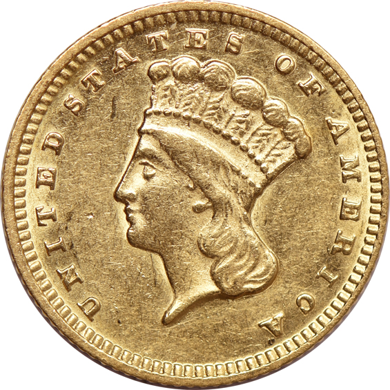 Thirteen gold dollars, plus a 1904 Liberty double-eagle