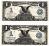Five 1899 $1 Black Eagle Fr# 236 - VF