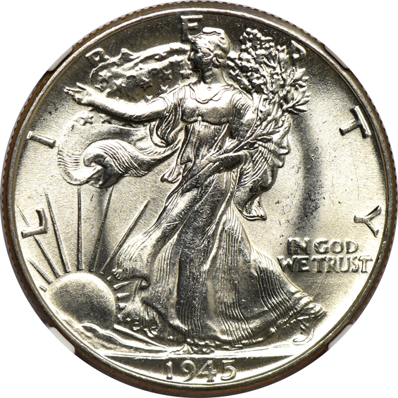 Eighteen 1945, plus a 1940 and 1944-D, all NGC MS-63