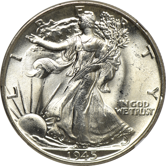 Seven 1945 NGC MS-65
