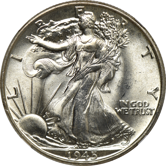 Seven 1945 NGC MS-65