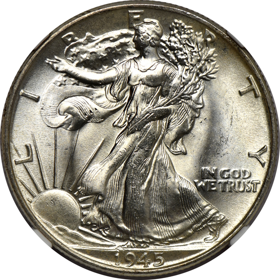 Seven 1945 NGC MS-65
