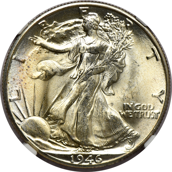 Four 1946-D NGC MS-65