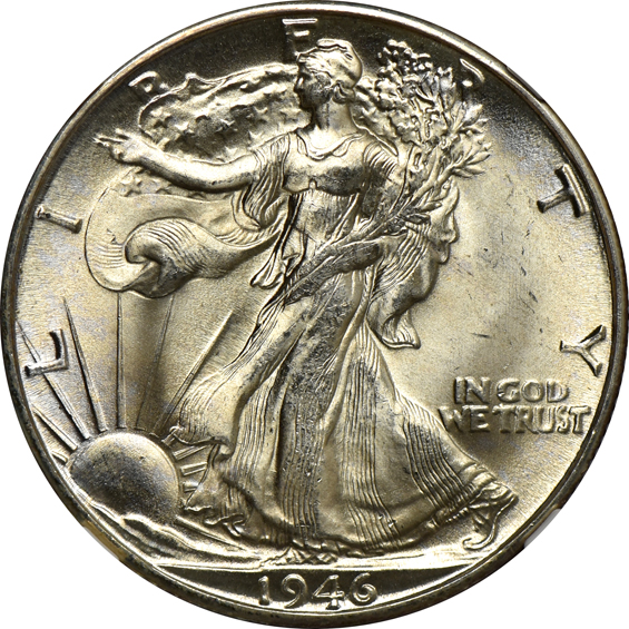 Four 1946-D NGC MS-65