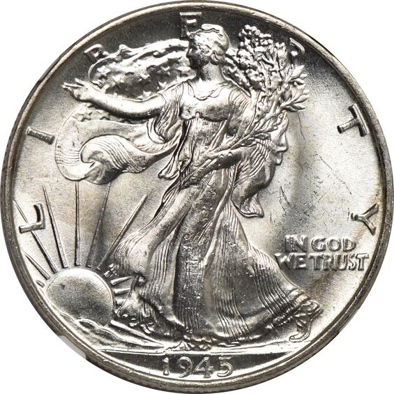 1940, three 1944, and seven 1945, all NGC MS-64