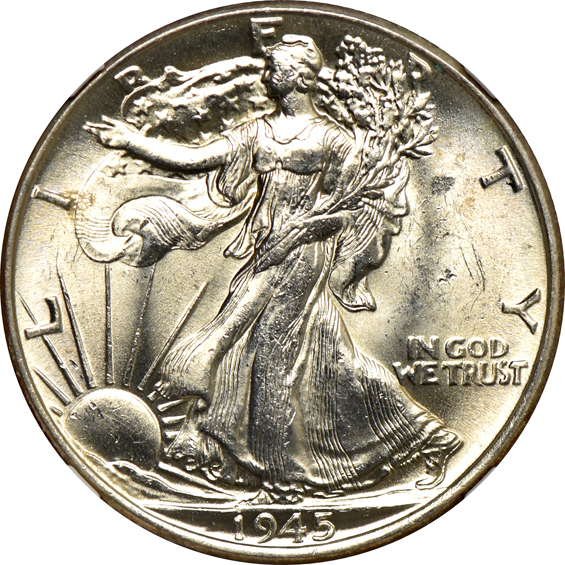 1940, three 1944, and seven 1945, all NGC MS-64
