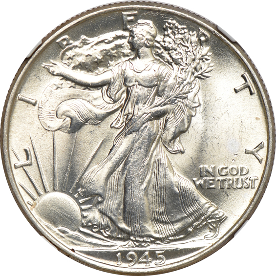 1940, three 1944, and seven 1945, all NGC MS-64