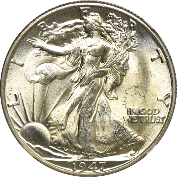 Eighteen Denver minted Walking Liberty half-dollars, all NGC MS-64