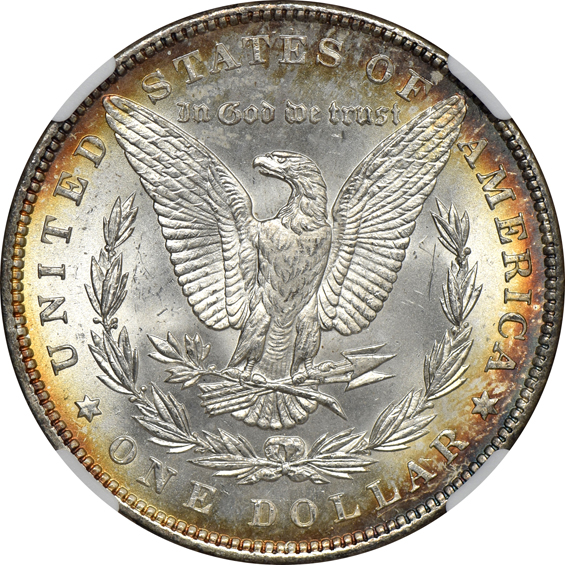 1890-O MS-64, and an 1896 MS-66, both NGC CAC