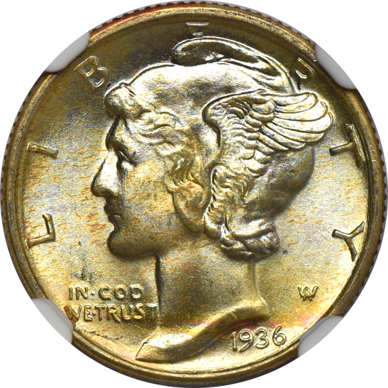 Five 1936 NGC MS-66 (Four are CAC)