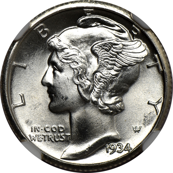 Seven 1934 NGC MS-66 FB CAC