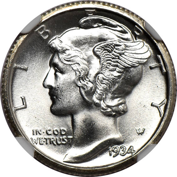 Seven 1934 NGC MS-66 FB CAC
