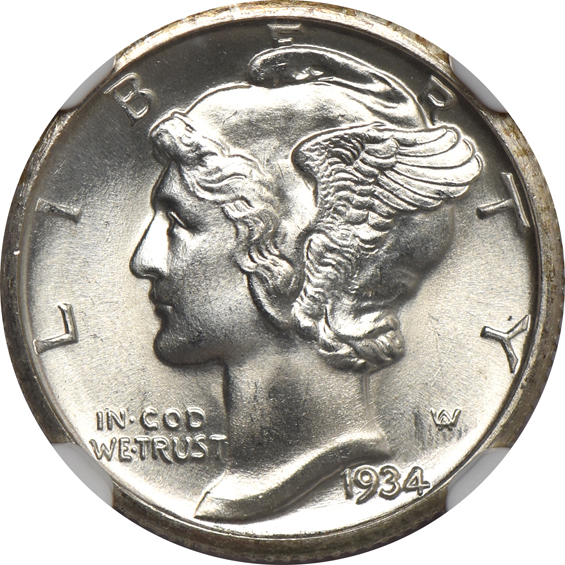 Seven 1934 NGC MS-67 FB CAC