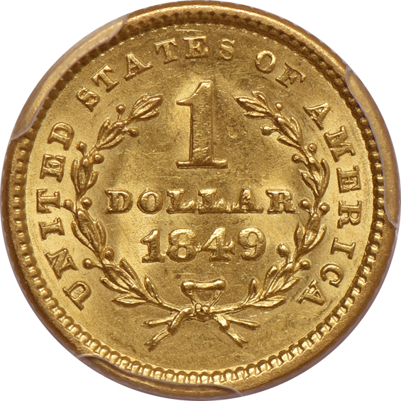 1849 Closed Wreath PCGS MS-61