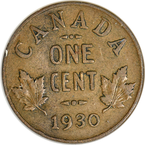 Canada - Collection of cents from 1920 through 1976 in a Capital Plastics holder