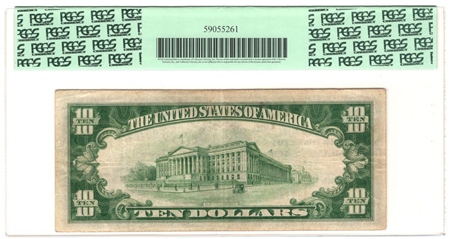 1929 $10 Type 1 - Miami Beach, FL Charter #12047 - VF-25