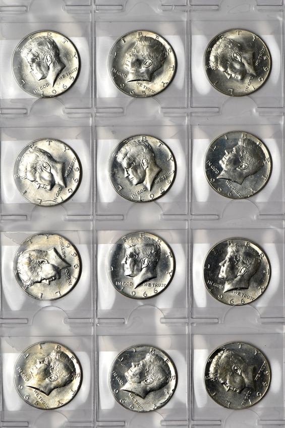 Group of 120 Uncirculated Kennedy half-dollars