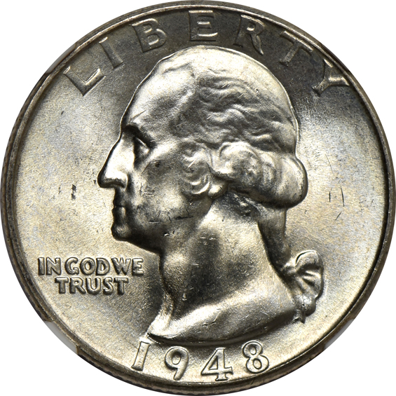 Eighty 1948-D NGC MS-65