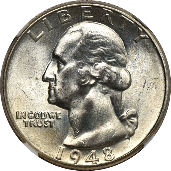 Thirty-four 1948-D NGC MS-66