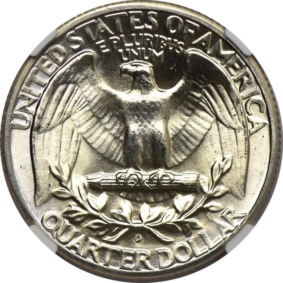 Forty Washington quarters, all NGC MS-65