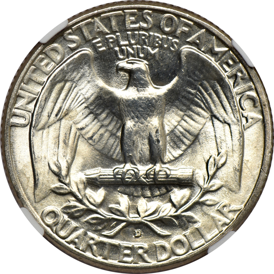 Forty Washington quarters, all NGC MS-65