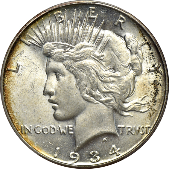 Five 1934-D PCGS MS-64 CAC