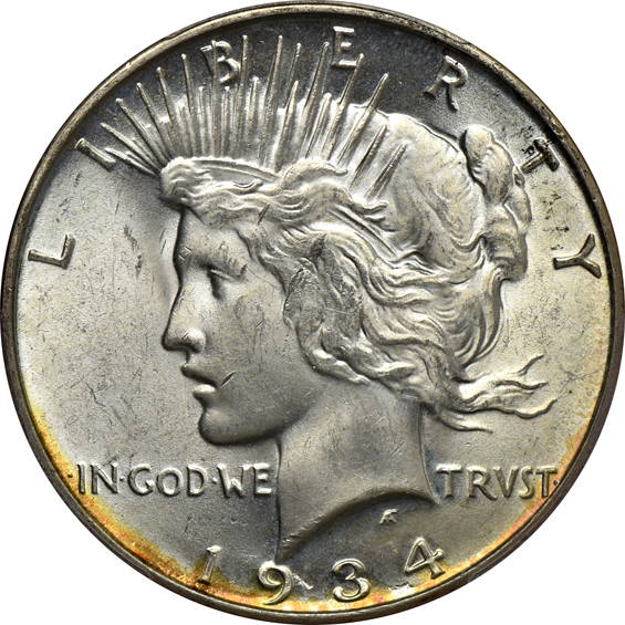 Five 1934-D PCGS MS-64